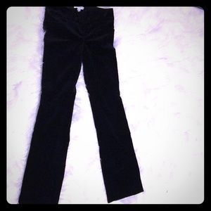 Banana Republic Black Sloan Fit Velvet Pant, 0